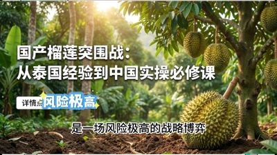 第一节：榴莲突围战：选址决策指南，告别赌运气，用硬指标圈定&ldquo;优生，课程：《国产榴莲突围战：从泰国经验到中国实操的8堂必修课（高阶实战版）》