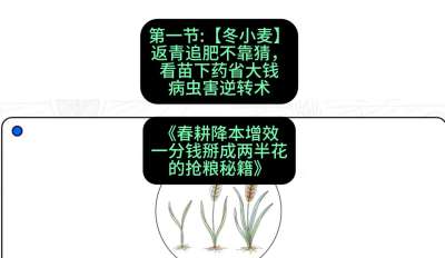 第一节：【冬小麦】返青追肥不靠猜，看苗下药省大钱